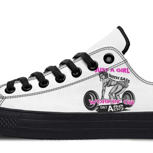 Just a Girl Fitness Black Low Top Gym Sneakers